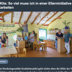 Beitragsbild Kita Kuddelmuddel im Solinger Tageblatt. Erzieherinnen und Eltern packen mit an